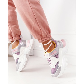 PE1 Scarpe Sportive da Donna Sneakers Bianco-Rosa Infinity 2