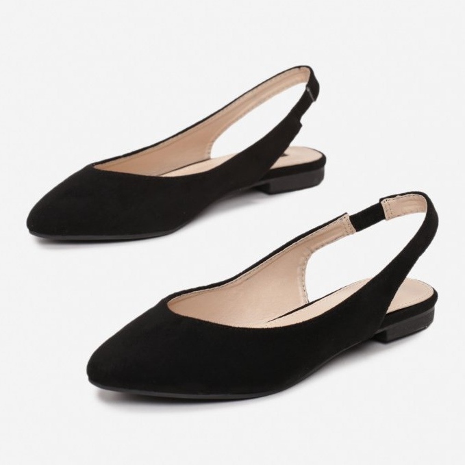 Ballerine Scamosciate In Spitz Black Daisy nero 1