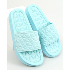 Pantofole blu da donna blu 10-251 Blue 1