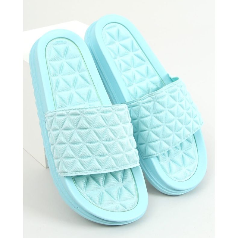 Pantofole blu da donna blu 10-251 Blue 1