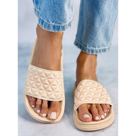 Pantofole da donna beige 10-251 Beige 2