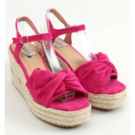 Sandali espadrillas su zeppe fucsia WH-3K63 Fuchsia rosa 1