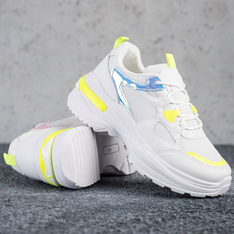 SHELOVET Sneakers Con Inserti Gialli bianco 1