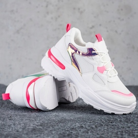 SHELOVET Sneakers Con Inserti Rosa bianco 1