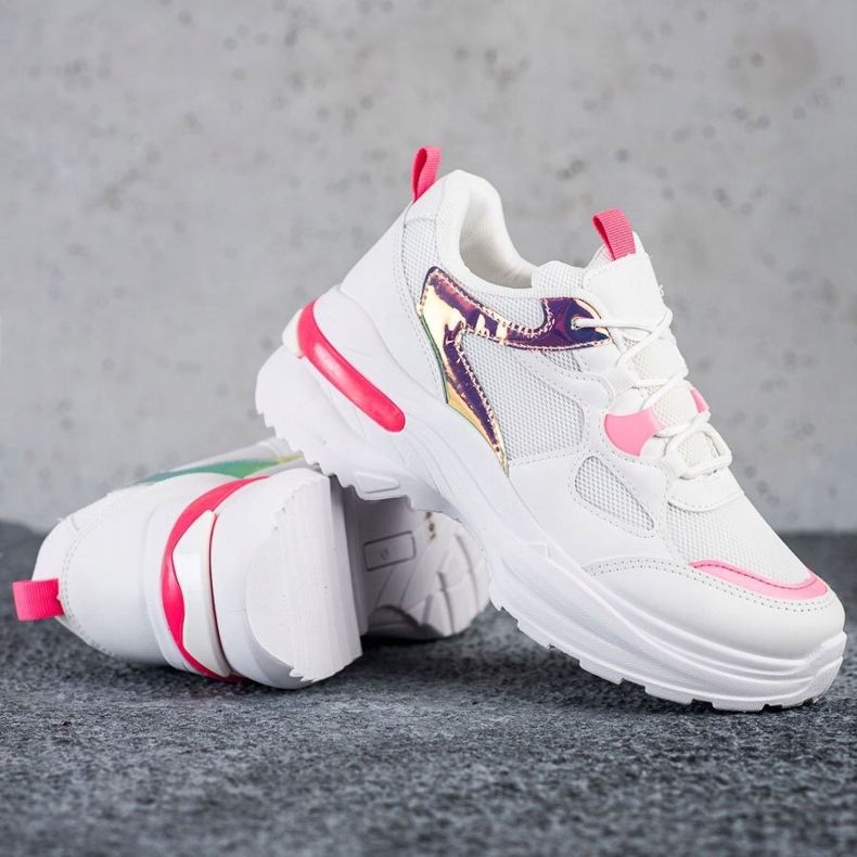 SHELOVET Sneakers Con Inserti Rosa bianco 1