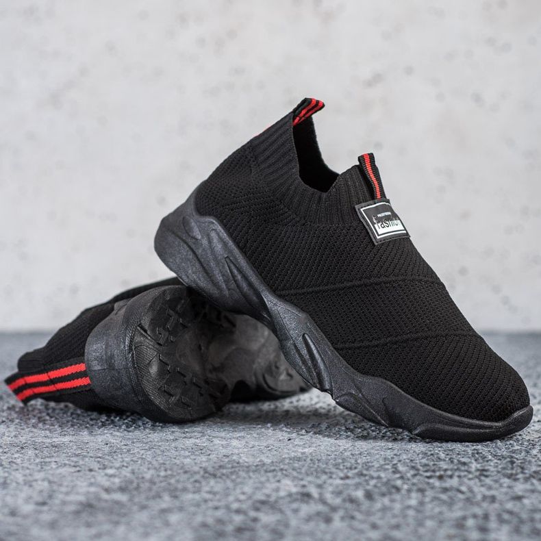 SHELOVET Sneakers alla moda nere senza lacci nero 1