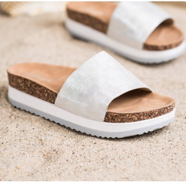 Kayla Pantofole Sulla Piattaforma argento 1