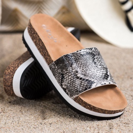 Kayla Pantofole Sulla Piattaforma grigio 1