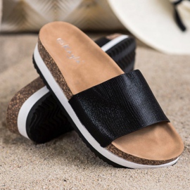 Kayla Pantofole Sulla Piattaforma nero 1