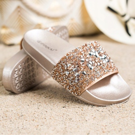 SHELOVET Pantofole Con Ornamenti d'oro 1