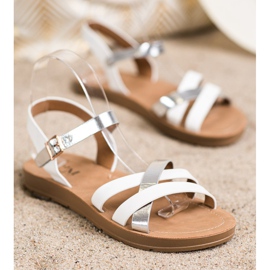 Cm Paris Comodi sandali in ecopelle bianco 1