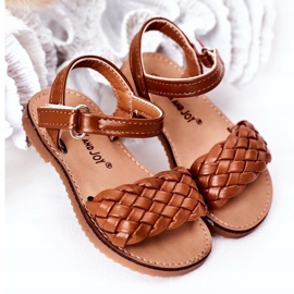 Sandali per bambini con treccia di cammello 283-3c marrone 2