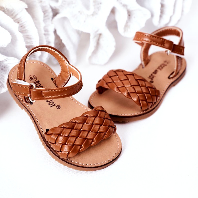 Sandali per bambini con treccia di cammello 283-3c marrone 4