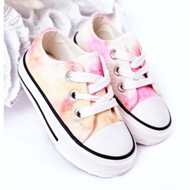 Sneakers Classiche Per Bambini Con Effetto Tie-Dye Simba 807-3A rosa giallo 2