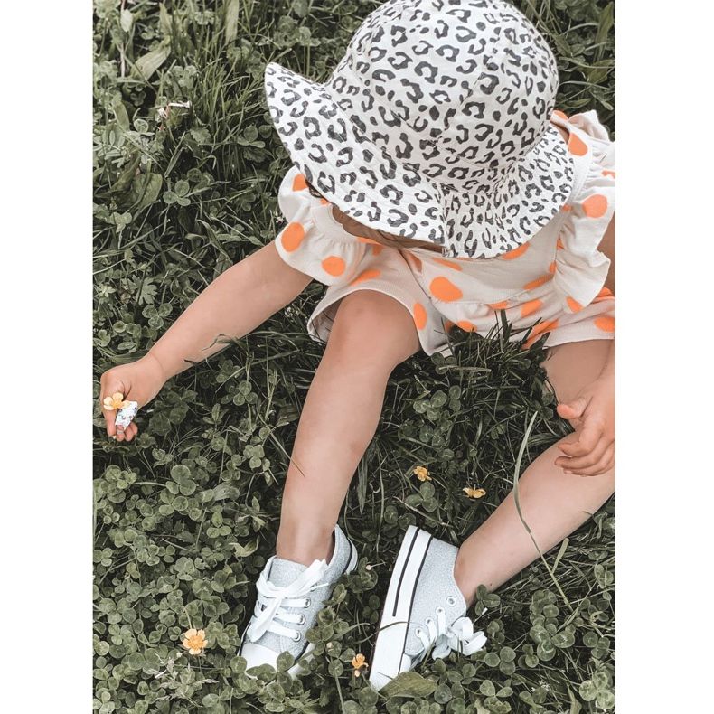 Sneaker argento glitter per bambini 888-1b 5