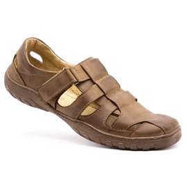 Polbut Scarpe traforate da uomo 237 per l'estate marrone 3