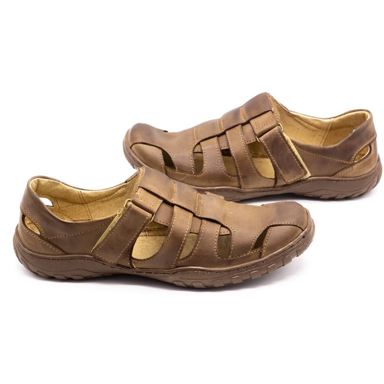 Polbut Scarpe traforate da uomo 237 per l'estate marrone 6