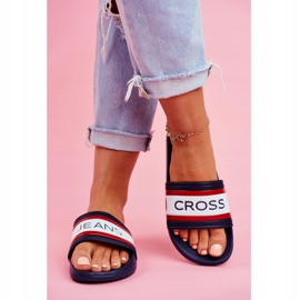 Pantofole da donna Cross Jeans Navy Blue FF2R4160C 3