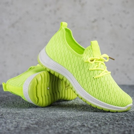 SHELOVET Scarpe da ginnastica al neon verde 1