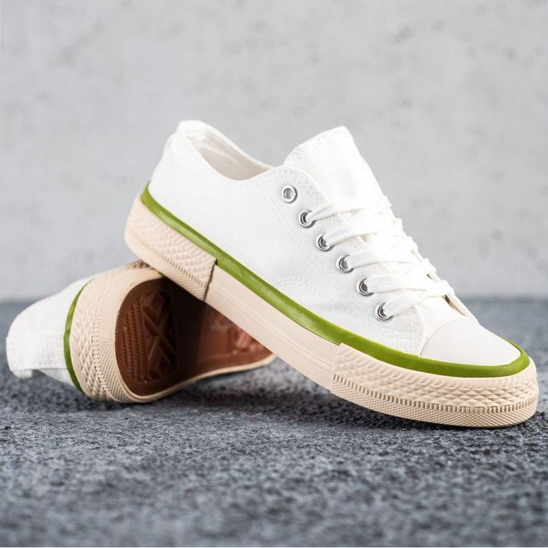 SHELOVET Scarpe Da Ginnastica Su Una Piattaforma Beige bianca 1