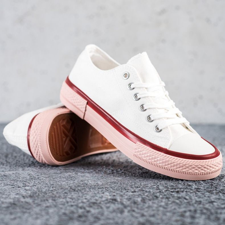 SHELOVET Sneakers Sulla Piattaforma Rosa bianco 1
