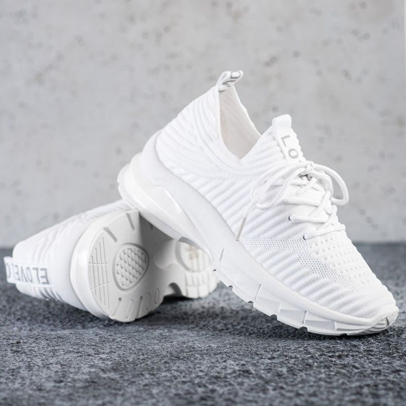 SHELOVET Sneakers bianche sulla piattaforma bianca 1