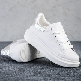 Weide Sneakers Con Inserto Argento bianca 1