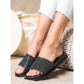 SHELOVET Pantofole Nere Lucide nero 2
