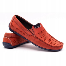 Olivier Scarpe da uomo mocassino 906 per l'estate rosso 3
