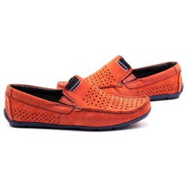 Olivier Scarpe da uomo mocassino 906 per l'estate rosso 4