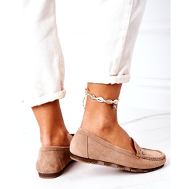 PS1 Mocassini Donna Scamosciati Marrone Chiaro Madelyn beige 3