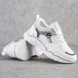 SHELOVET Sneakers Bianche Con Glitter bianco 1