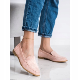 Coura Signori classici in pelle scamosciata rosa 1