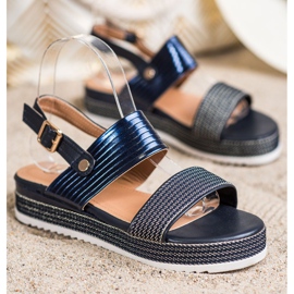 SHELOVET Sandali Sulla Piattaforma blu navy blu 1