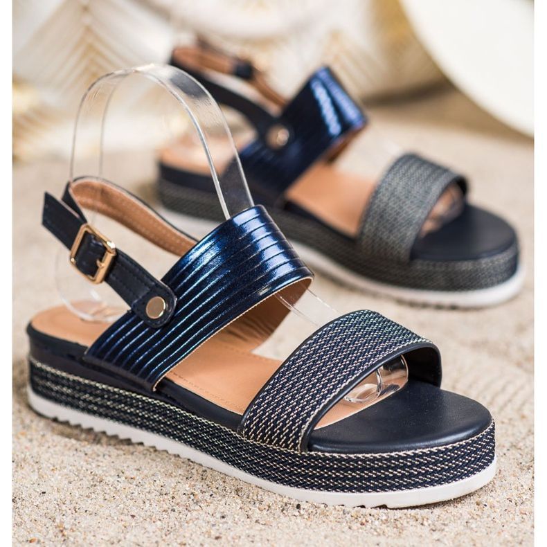 SHELOVET Sandali Sulla Piattaforma blu navy blu 1