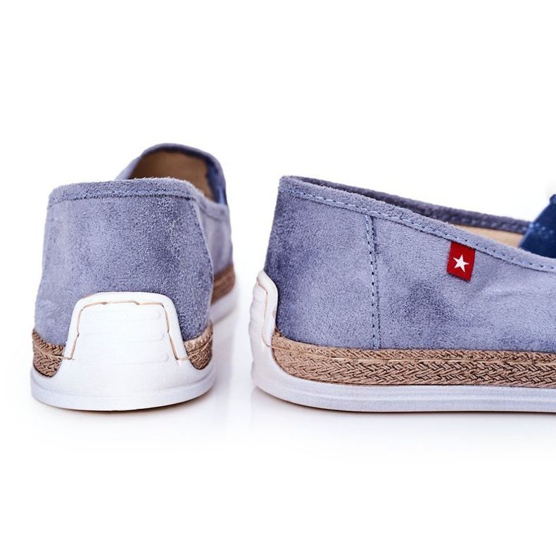 Espadrillas da uomo in pelle scamosciata Big Star HH176004 Blu 1