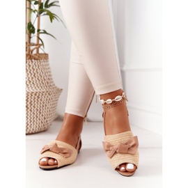 Sandali Bassi Con Intrecciato Beige Lu Boo 2