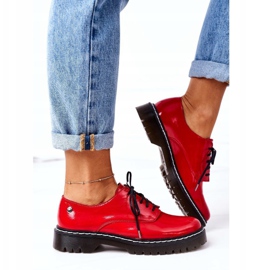 Oxford da donna Maciejka 04087-08 Scarpe in pelle rosse rosso 2
