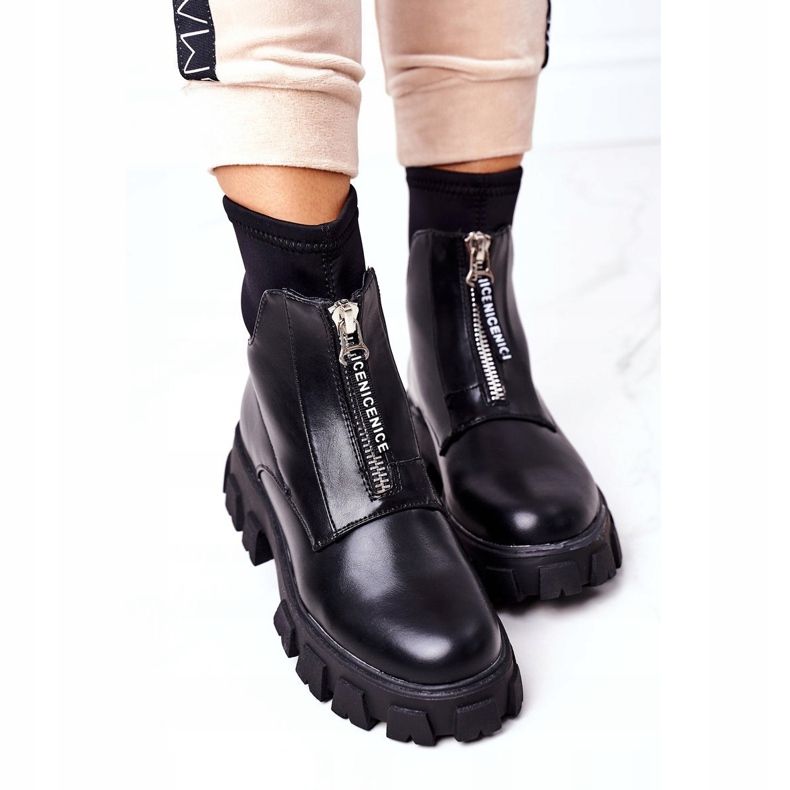 PS1 Stivali da donna da lavoro con cerniera Black Cheers nero 1