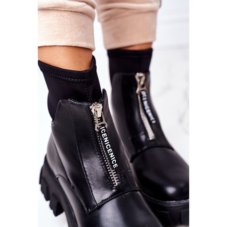 PS1 Stivali da donna da lavoro con cerniera Black Cheers nero 2