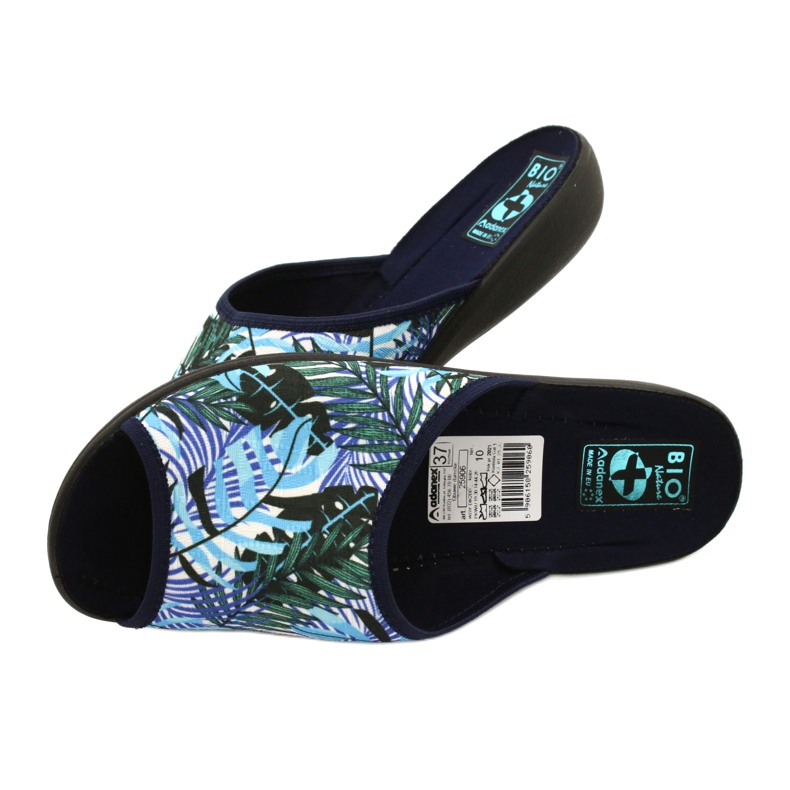 Adanex Tęg lascia le infradito. G1 / 2 25906 bianca blu verde 4