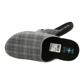 Pantofole da uomo Adanex 25950 a scacchi grigi grigio 5