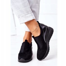 Sneaker Vinceza 10593 Nere Slip On con Zeppa nero 1