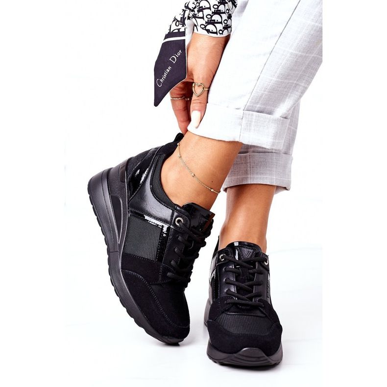 Sneakers con zeppa Vinceza 10606 Nero 2