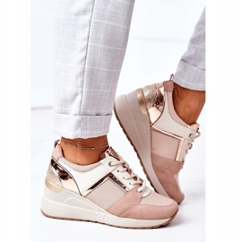 Sneakers con zeppa Vinceza 10606 Rosa 2