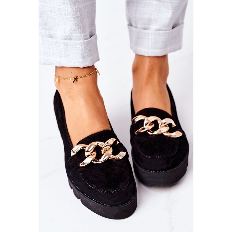Mocassini in camoscio Lewski Shoes 3040 Black nero 1