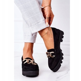Mocassini in camoscio Lewski Shoes 3040 Black nero 2