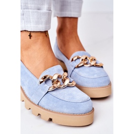 Mocassini in camoscio Lewski Shoes 3040 Blu 1