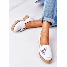 Mocassini in pelle Lewski Shoes 3053 Bianco bianca 1