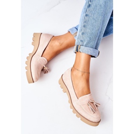 Mocassini in camoscio Lewski Shoes 3053 Cappuccino beige 1